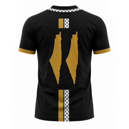 Palästina Trikot – Black & Gold Edition