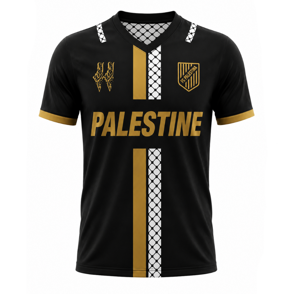 Palästina Trikot – Black & Gold Edition