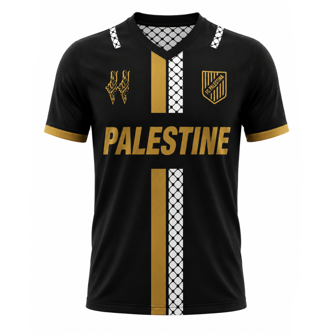 Palästina Trikot – Black & Gold Edition