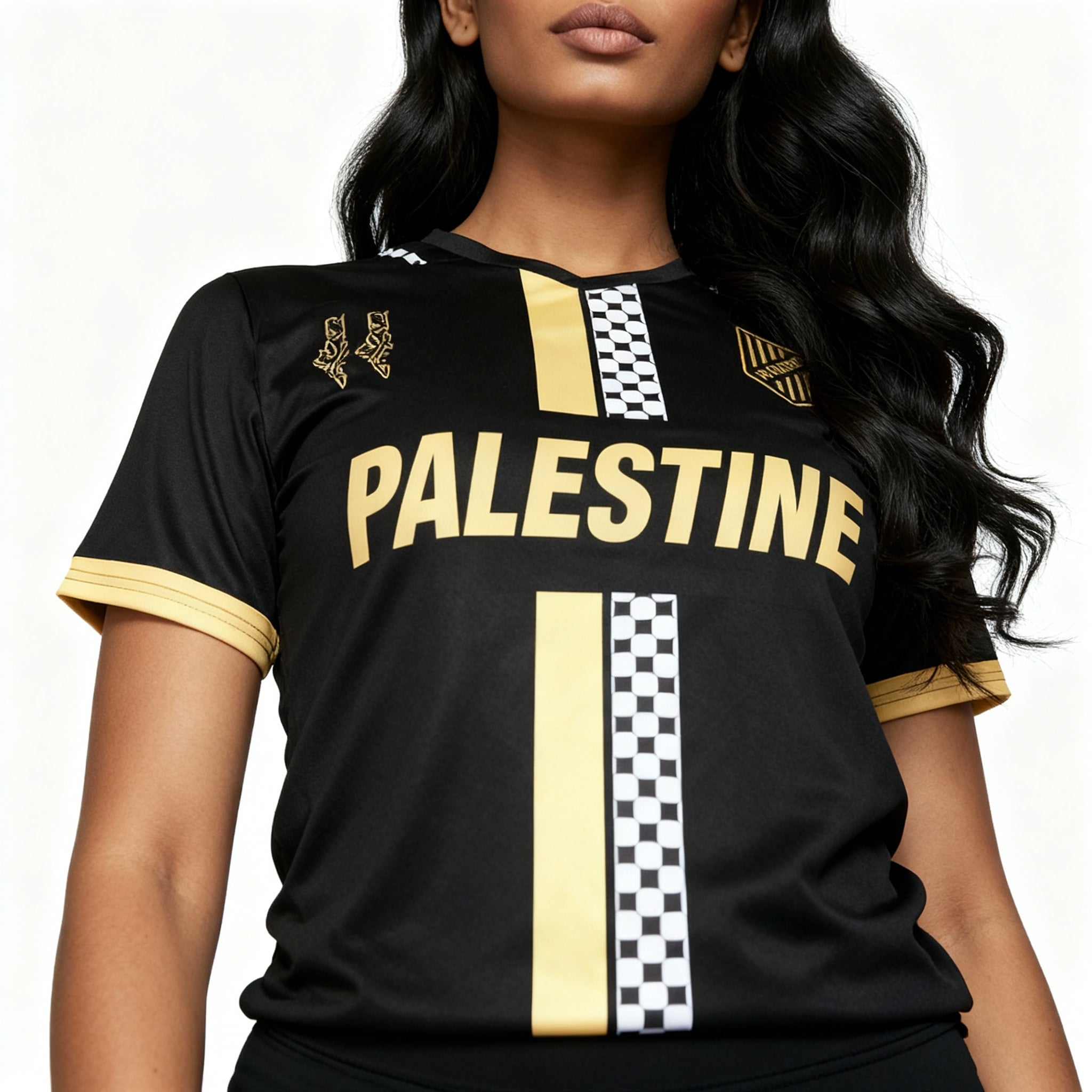 Palästina Trikot – Black & Gold Edition