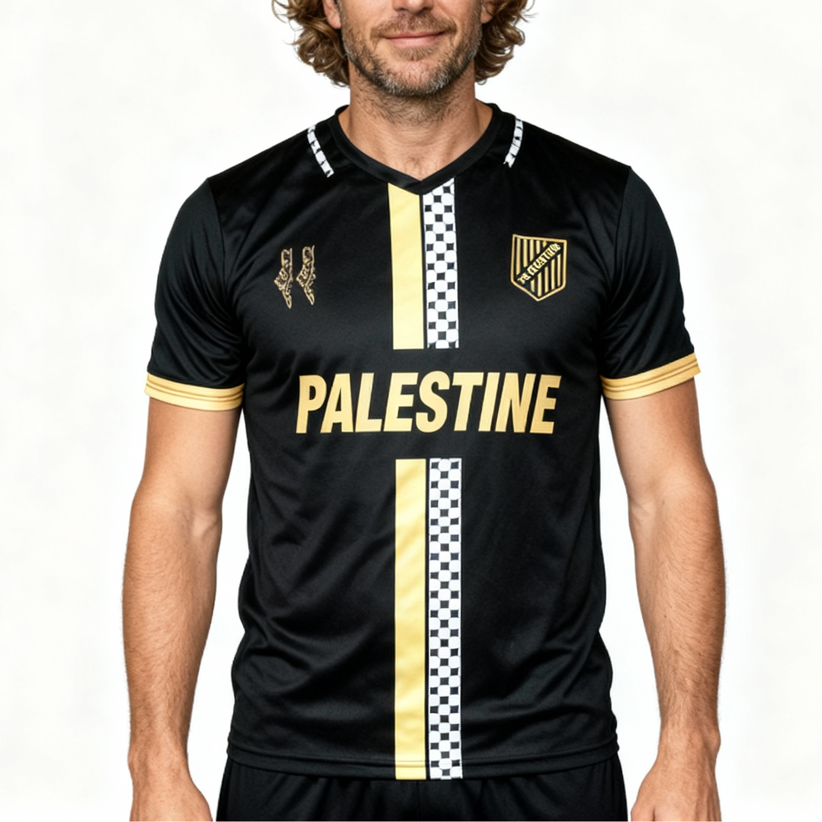 Palästina Trikot – Black & Gold Edition